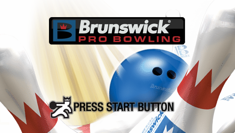 Brunswick Pro Bowling title screen for PSP
